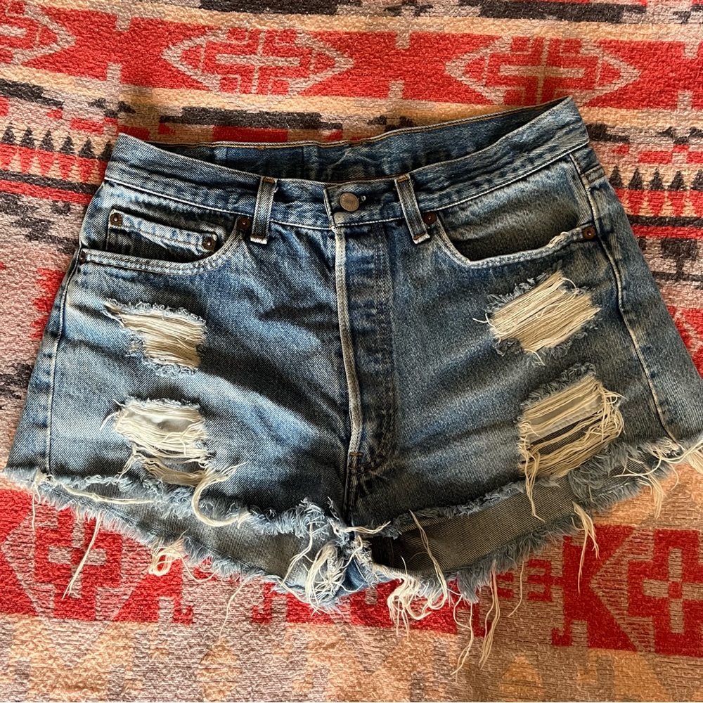Levi’s Distressed Denim Shorts